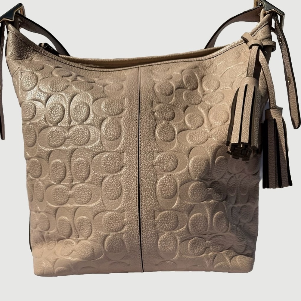 Coach No. 27959 Legacy Embossed Leather Duffle (14"x12.75"x5.25")